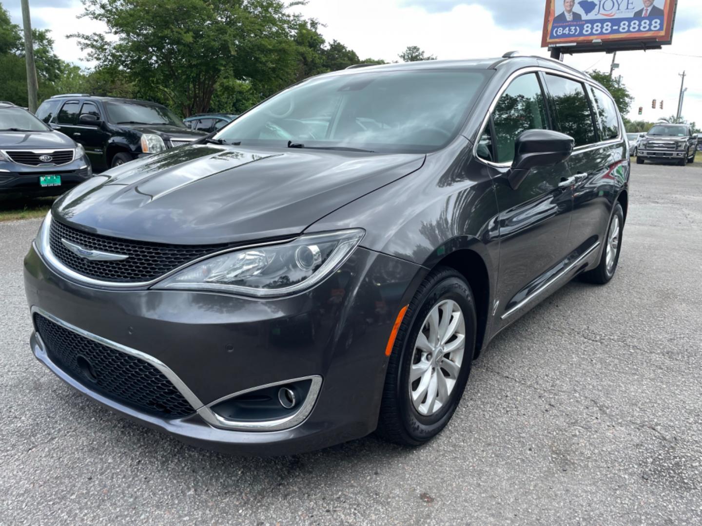 2018 GRAY CHRYSLER PACIFICA TOURING L (2C4RC1BG5JR) with an 3.6L engine, Automatic transmission, located at 5103 Dorchester Rd., Charleston, SC, 29418-5607, (843) 767-1122, 36.245171, -115.228050 - Local Trade-in with Leather, Touchscreen with Phone Connect, AM/FM/AUX/Bluetooth, Backup Camera with Top 180 View, Parking Sensors, Lane Departure Sensors, Dual Climate Control, Power Everything (windows, locks, mirrors, seats), Power Sliding Doors, Power Liftgate, Stow 'n Go Middle Row, Full Size T - Photo#2